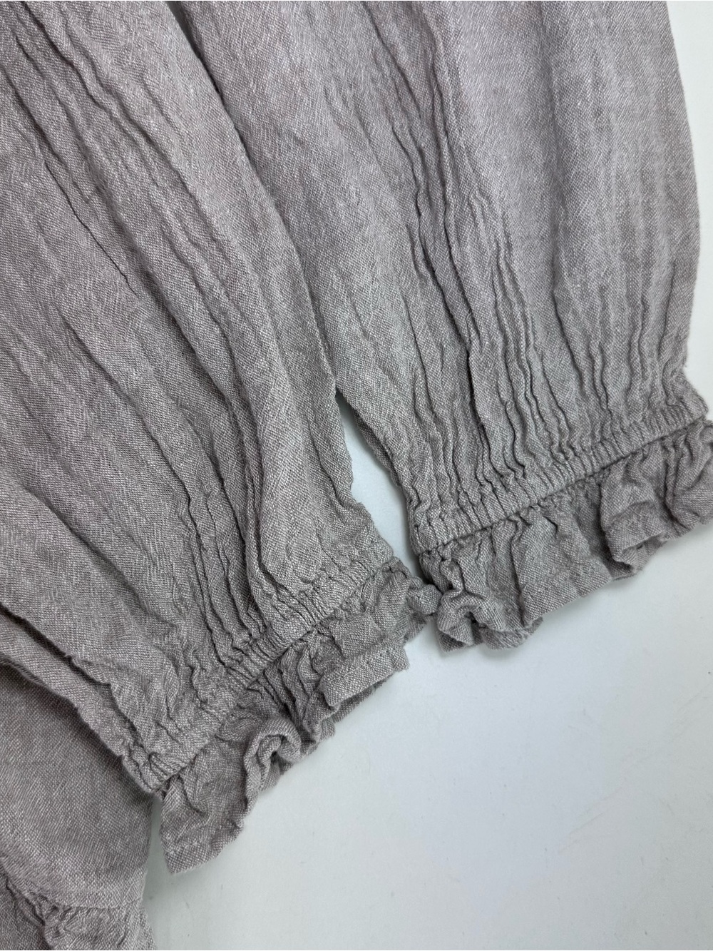 Cynthia Rowley Neutral Taupe Linen Blend Top - Picture 8 of 8